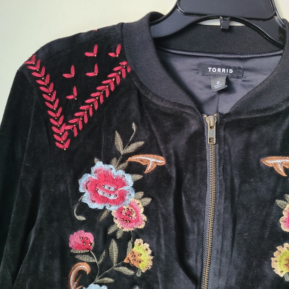 Torrid Black Embroidered Jacket - Picture 3 of 12